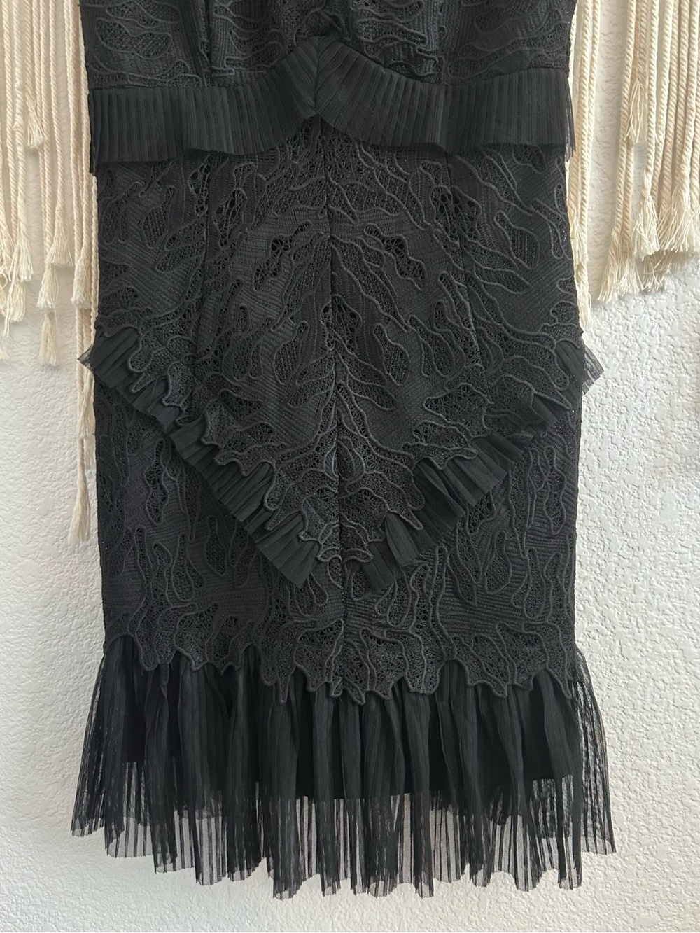 Bardot Black Lace Pleated Mini Dress - Picture 5 of 13